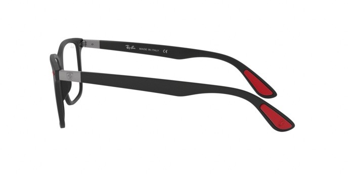 Eyeglasses Ray-Ban Scuderia Ferrari Collection RX 7144M (F602) - RB 7144M F602 color matte black shape square lenses demo lens