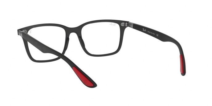 Eyeglasses Ray-Ban Scuderia Ferrari Collection RX 7144M (F602) - RB 7144M F602 color matte black shape square lenses demo lens