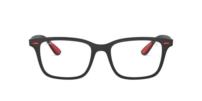 Eyeglasses Ray-Ban Scuderia Ferrari Collection RX 7144M (F602) - RB 7144M F602 color matte black shape square lenses demo lens