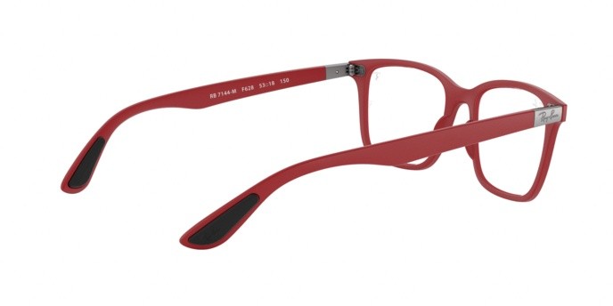 Occhiali da vista Ray-Ban Scuderia Ferrari Collection RX 7144M (F628) - RB 7144M F628 colore matte red forma quadrato lenti demo lens