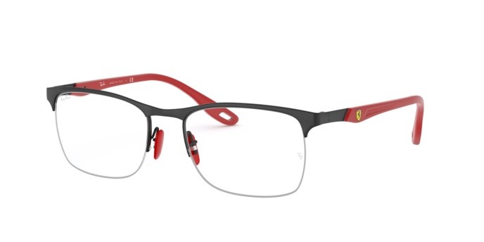 Occhiali da vista Ray-Ban Scuderia Ferrari Collection RX 8416M (F041) - RB 8416M F041 colore matte black on black forma quadrato lenti demo lens