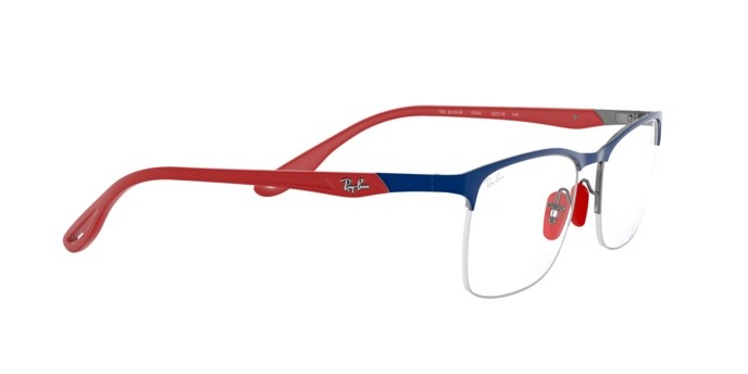 Brillen Ray-Ban Scuderia Ferrari Collection RX 8416M (F044) - RB 8416M F044 farbe top matte blue on gunmetal form quadratisch gläser demo lens