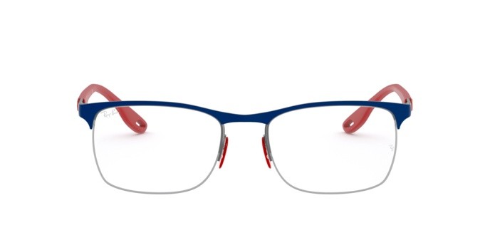 Brillen Ray-Ban Scuderia Ferrari Collection RX 8416M (F044) - RB 8416M F044 farbe top matte blue on gunmetal form quadratisch gläser demo lens