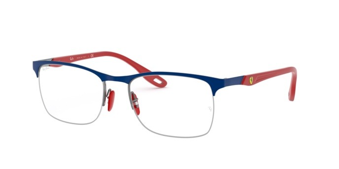 Brillen Ray-Ban Scuderia Ferrari Collection RX 8416M (F044) - RB 8416M F044 farbe top matte blue on gunmetal form quadratisch gläser demo lens