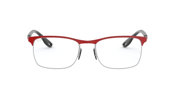 Occhiali da vista Ray-Ban Scuderia Ferrari Collection RX 8416M (F045) - RB 8416M F045 colore top matte red ferrari on silve forma quadrato lenti demo lens