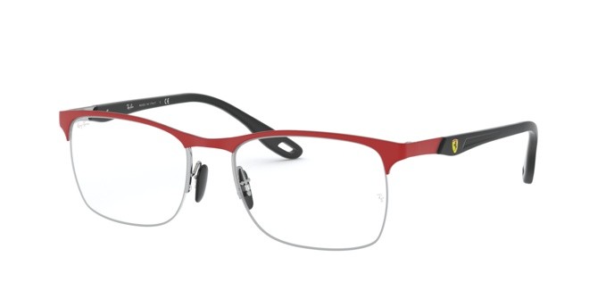 Occhiali da vista Ray-Ban Scuderia Ferrari Collection RX 8416M (F045) - RB 8416M F045 colore top matte red ferrari on silve forma quadrato lenti demo lens