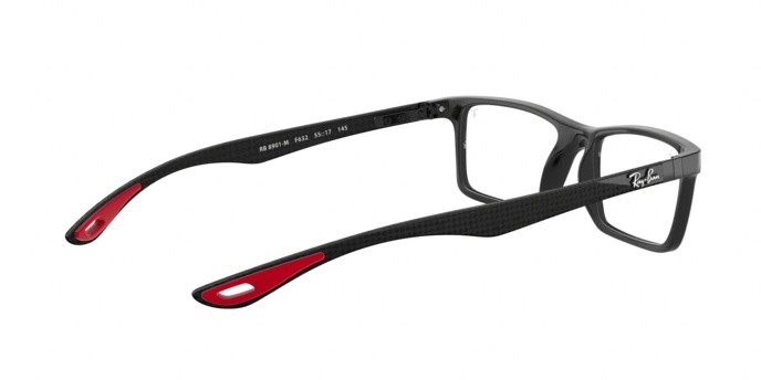 Occhiali da vista Ray-Ban Scuderia Ferrari Collection RX 8901M (F632) - RB 8901M F632 colore black forma rettangolare lenti demo lens