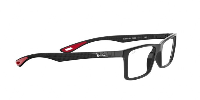 Occhiali da vista Ray-Ban Scuderia Ferrari Collection RX 8901M (F632) - RB 8901M F632 colore black forma rettangolare lenti demo lens