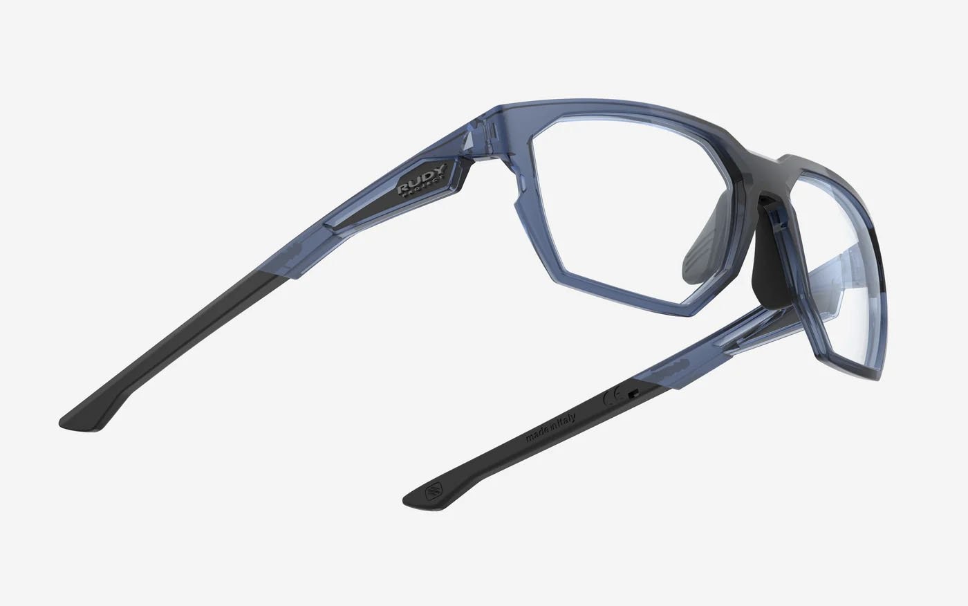 Occhiali da vista Rudy Project No Code SP960A02-0000 + clip-on colore crystal avio gloss lenti demo lens