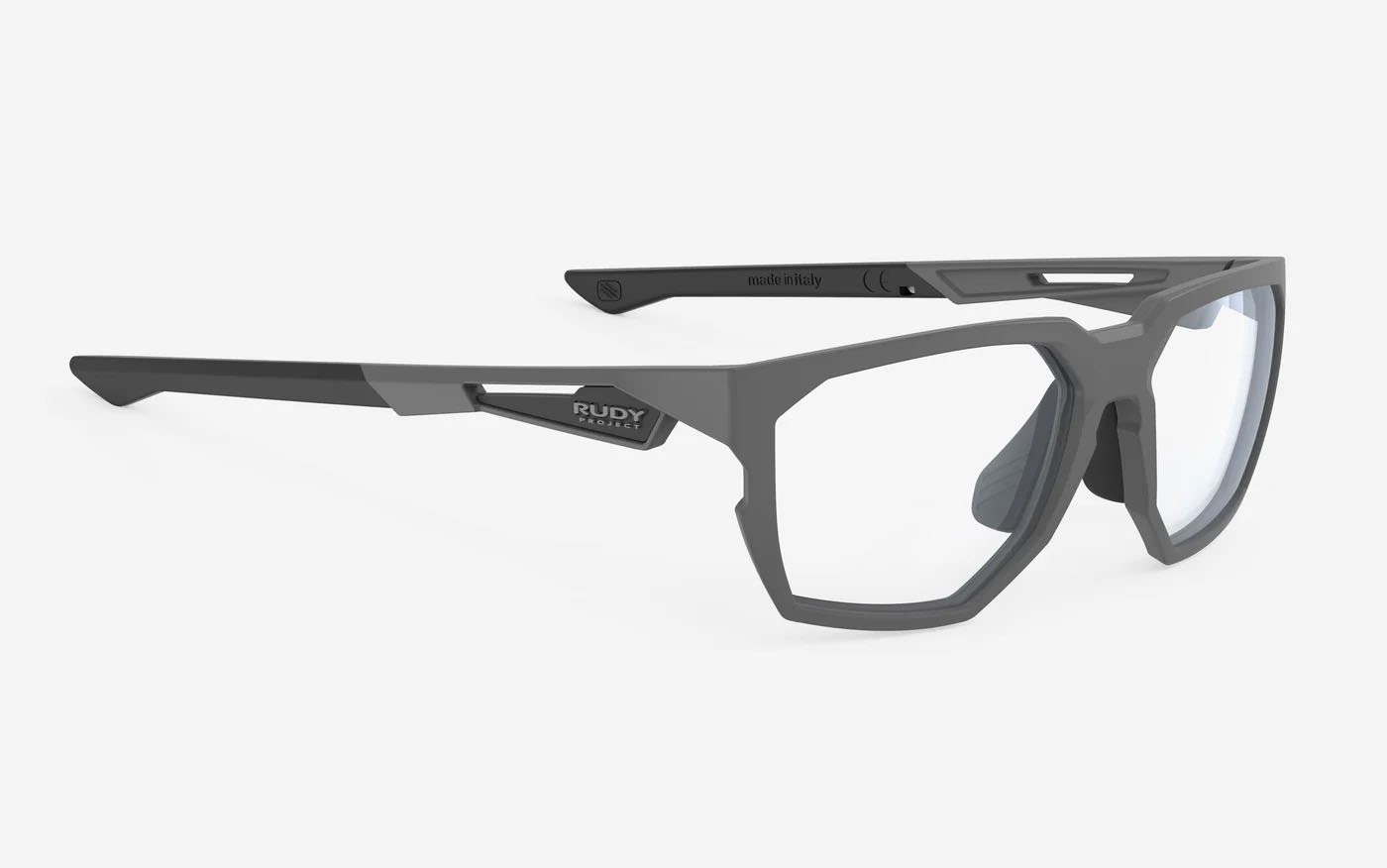 Occhiali da vista Rudy Project No Code SP960A75-0000 + clip-on colore pyombo matte lenti demo lens