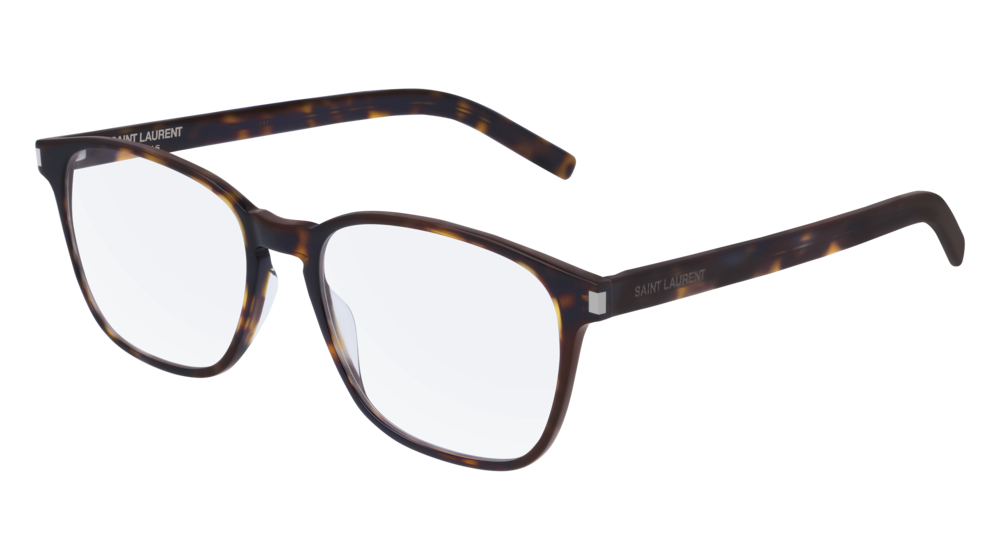 Eyeglasses Saint Laurent Classic SL 186-B SLIM-005 color havana shape rectangle lenses transparent