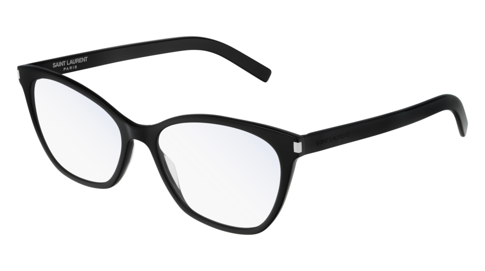 Eyeglasses Saint Laurent Classic SL 287 Slim-001 color black shape rectangle lenses transparent