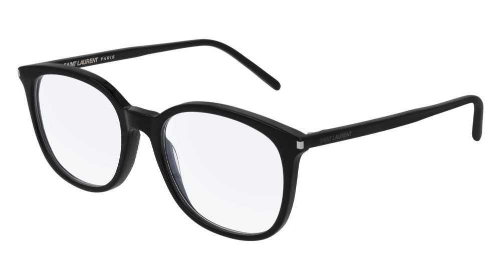 Eyeglasses Saint Laurent Classic SL 307-001 color black shape round lenses transparent