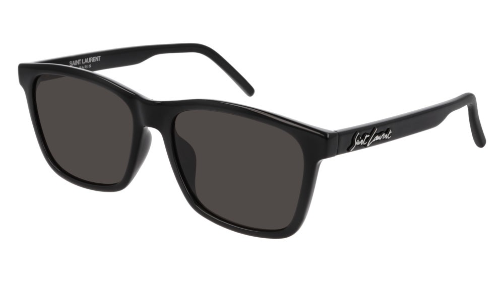 Sunglasses Saint Laurent Classic SL 318/F-001 color black shape rectangle lenses black