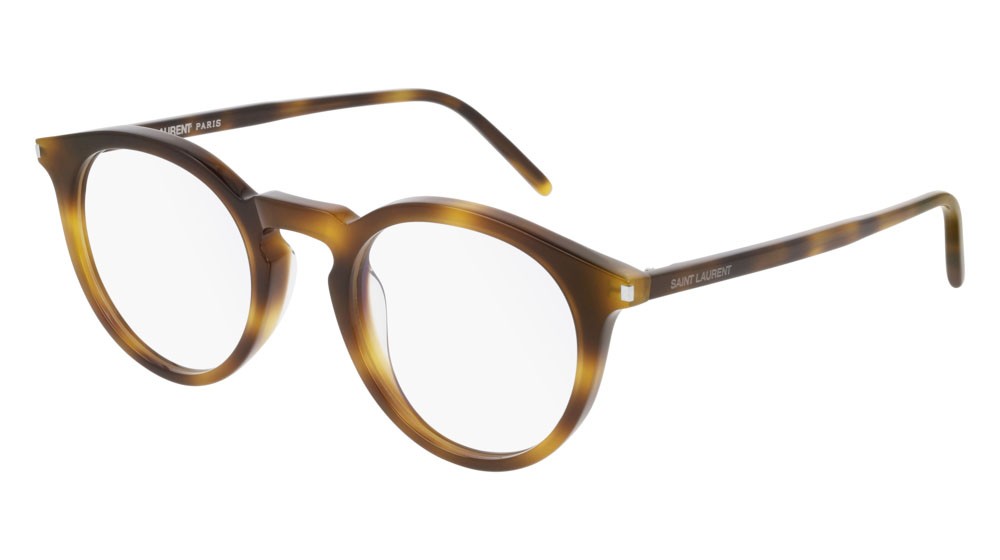 Eyeglasses Saint Laurent Classic SL 347-003 color havana shape pantos lenses transparent
