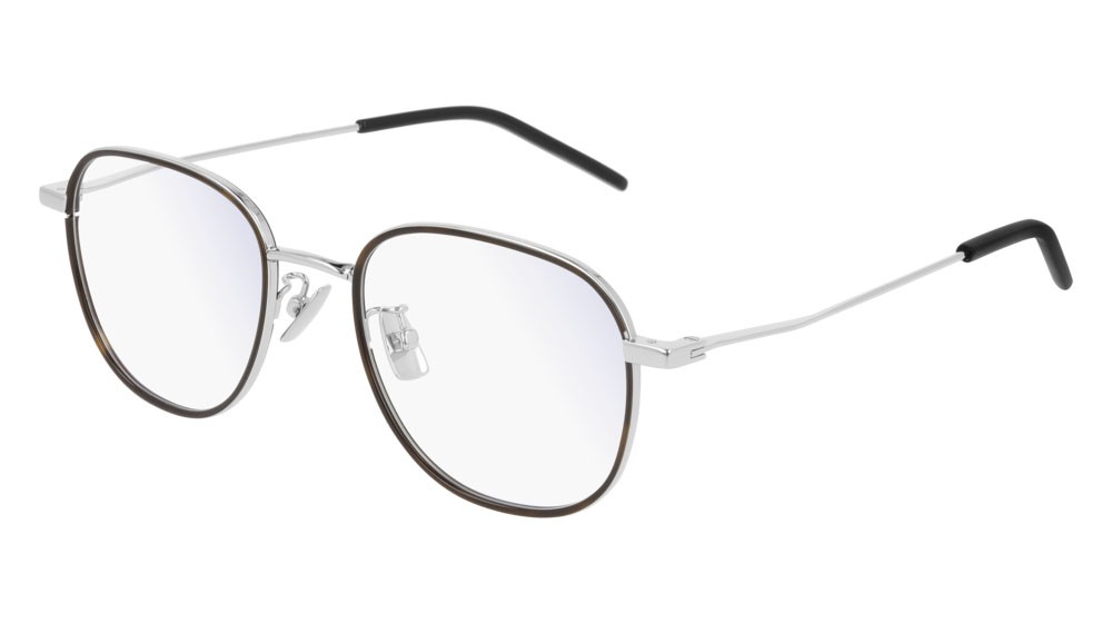 Eyeglasses Saint Laurent Classic SL 362-002 color silver shape round lenses transparent