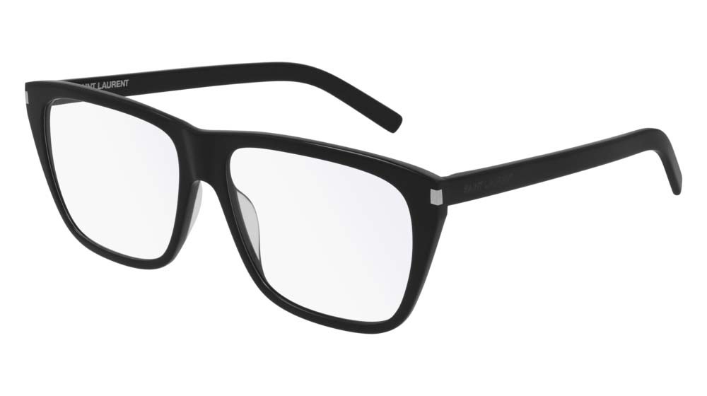 Eyeglasses Saint Laurent Classic SL 434 SLIM-001 color black shape rectangle lenses transparent