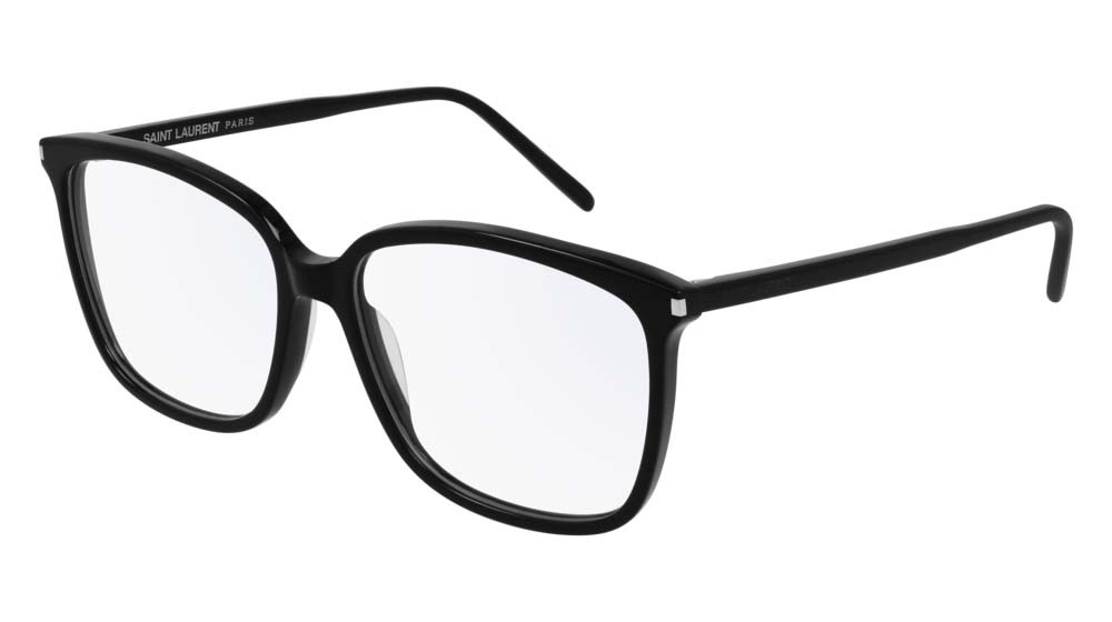 Eyeglasses Saint Laurent Classic SL 453-001 color black shape round lenses transparent