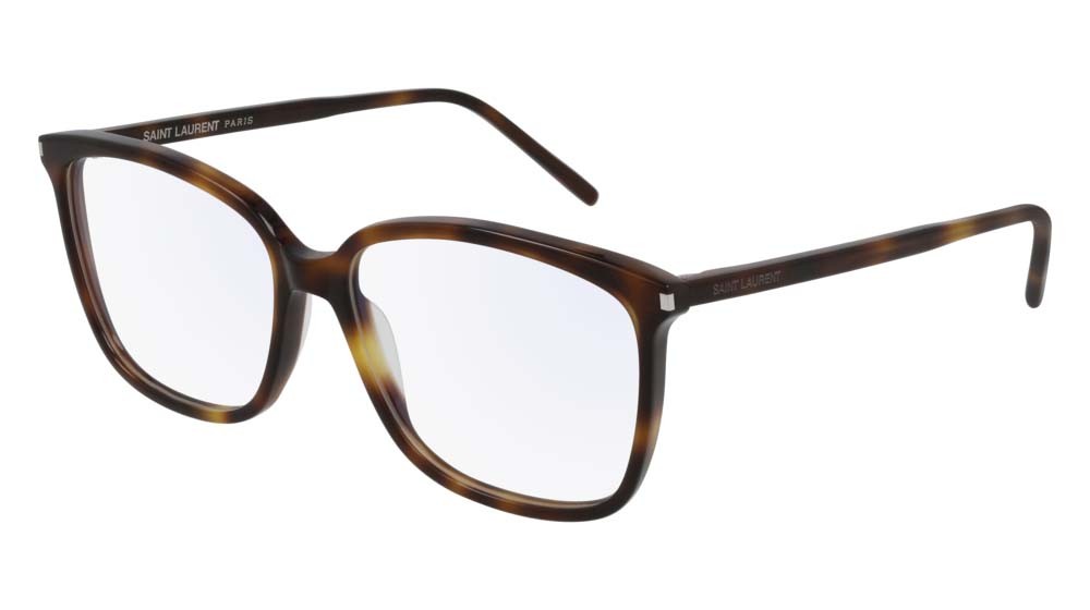 Eyeglasses Saint Laurent Classic SL 453-003 color havana shape round lenses transparent
