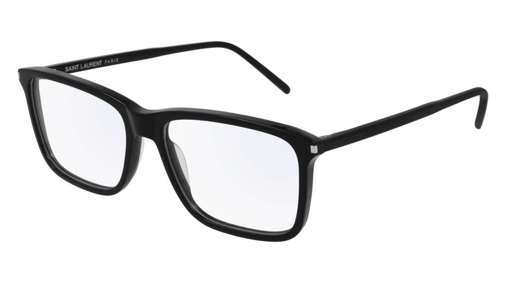 Eyeglasses Saint Laurent Classic SL 454-001 color black shape rectangle lenses transparent