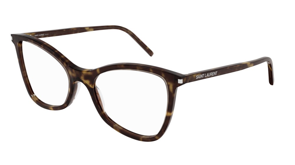 Occhiali da vista Saint Laurent Classic SL 478 JERRY-002 colore havana forma cat eye lenti transparent