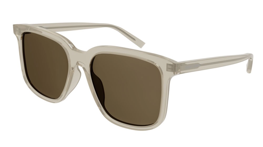 Sunglasses Saint Laurent Classic SL 480-003 color yellow shape rectangle lenses green
