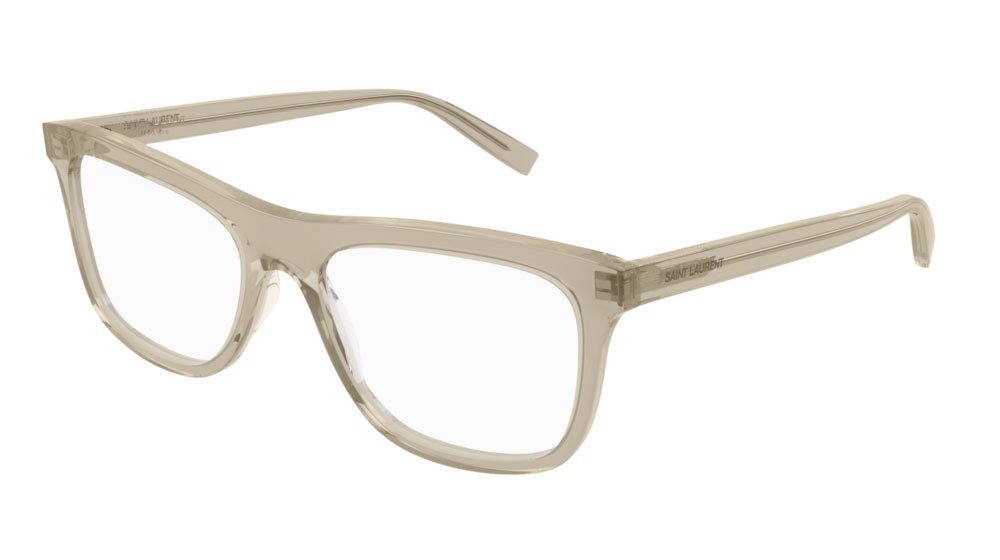 Eyeglasses Saint Laurent Classic SL 481-003 color yellow shape rectangle lenses transparent