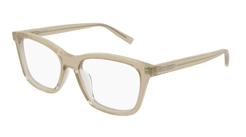 Eyeglasses Saint Laurent Classic SL 482-003 color yellow shape rectangle lenses transparent