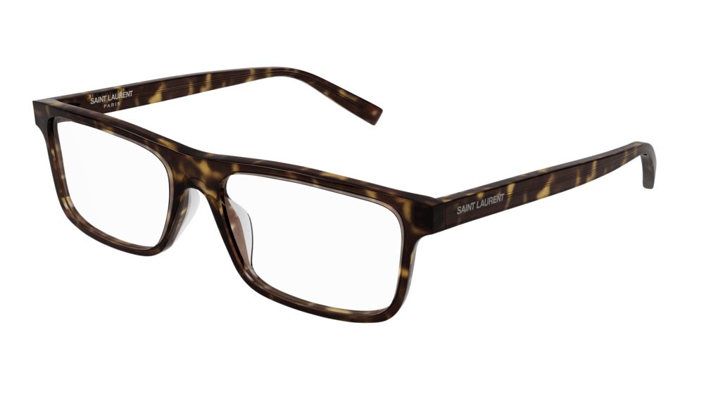 Eyeglasses Saint Laurent Classic SL 483-005 color havana shape rectangle lenses transparent