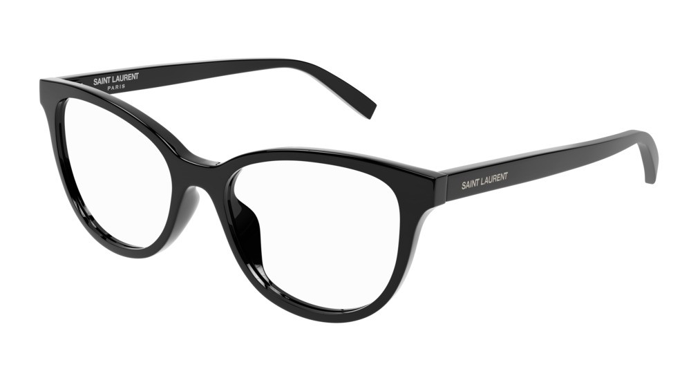 Eyeglasses Saint Laurent Classic SL 504-001 color black shape cat eye lenses transparent