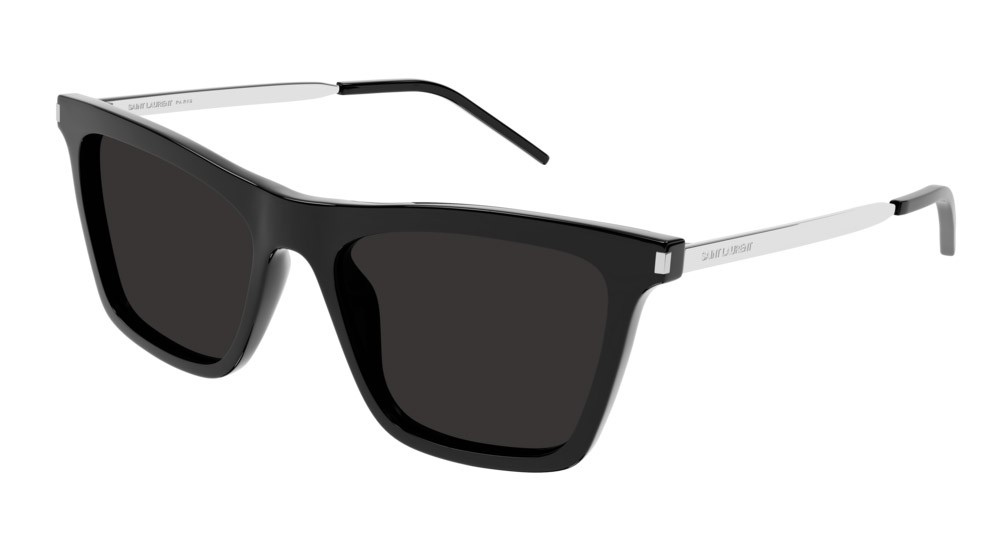 Sunglasses Saint Laurent Classic SL 511-001 color silver shape rectangle lenses black
