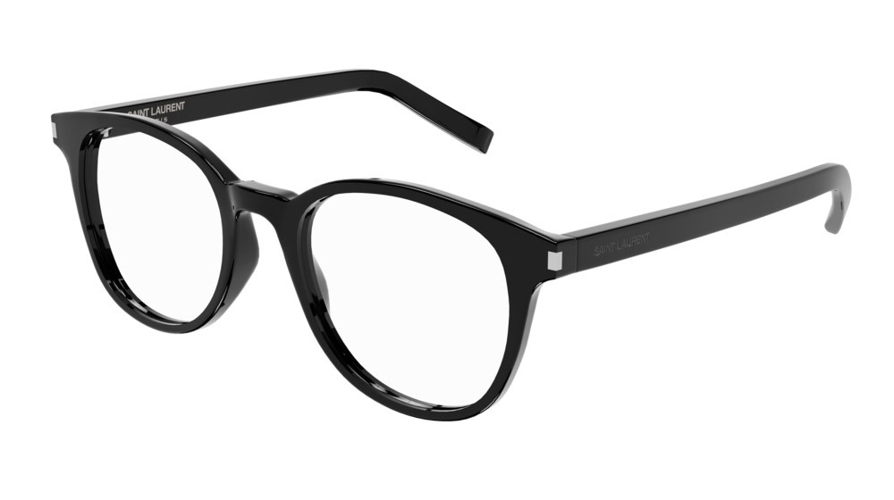 Eyeglasses Saint Laurent Classic SL 523-001 color black shape round lenses transparent