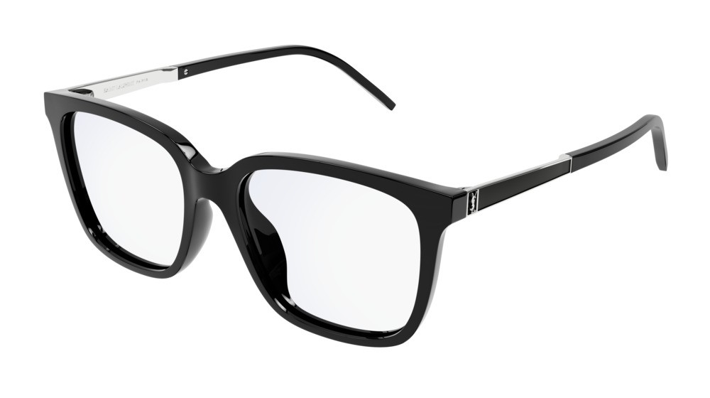 Eyeglasses Saint Laurent Monogram SL M102-001 color black shape rectangle lenses transparent