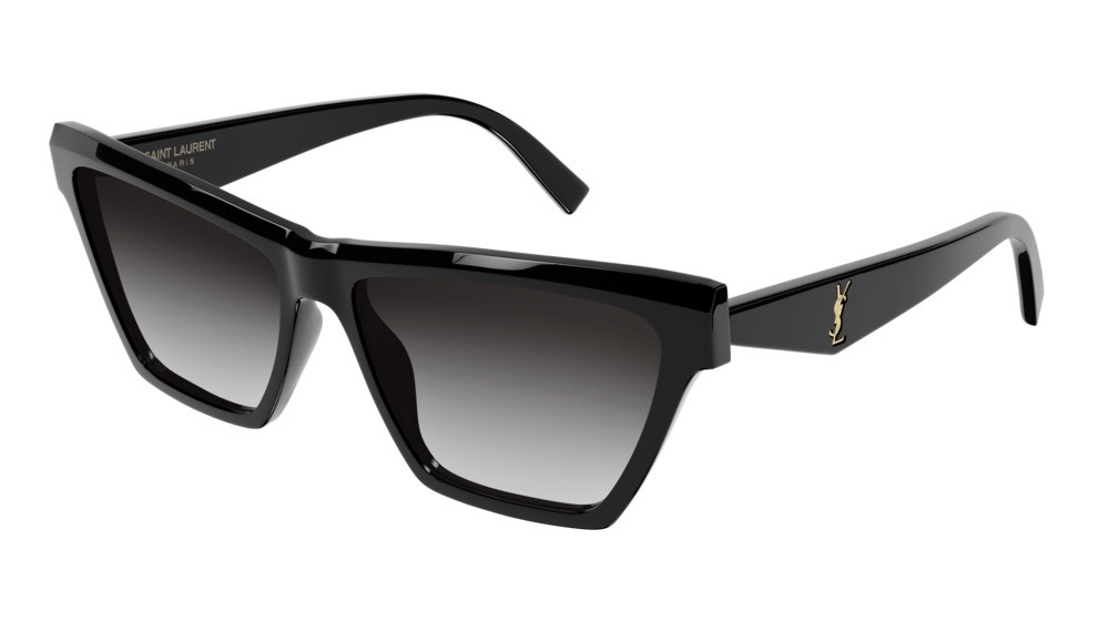 Occhiali da sole Saint Laurent Monogram SL M103-001 colore black forma cat eye lenti grey