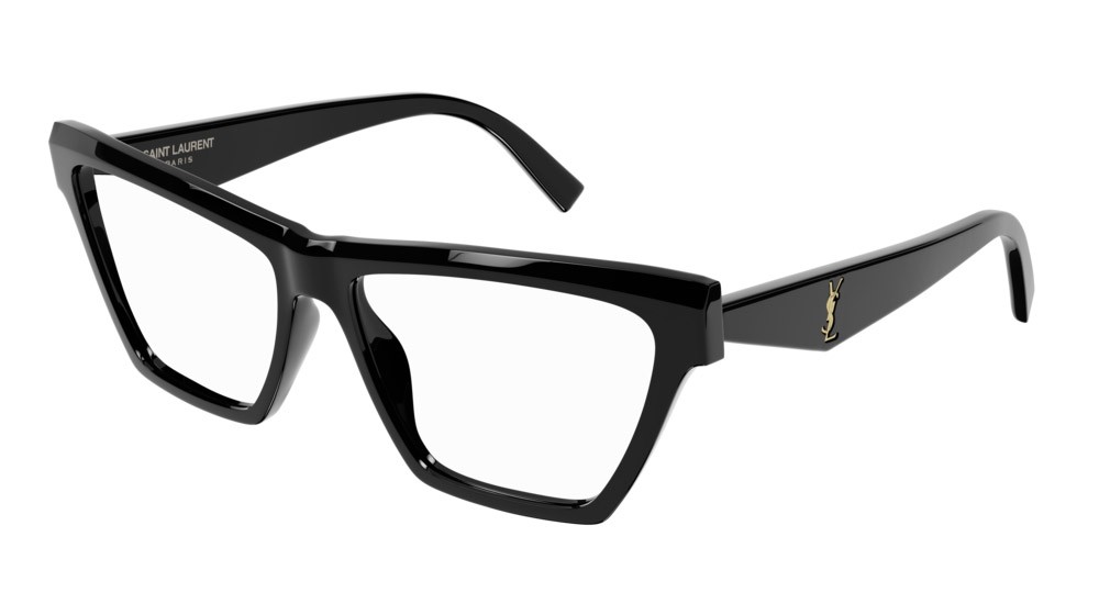 Brillen Saint Laurent Monogram SL M103 OPT-001 farbe black form cat-eye gläser transparent