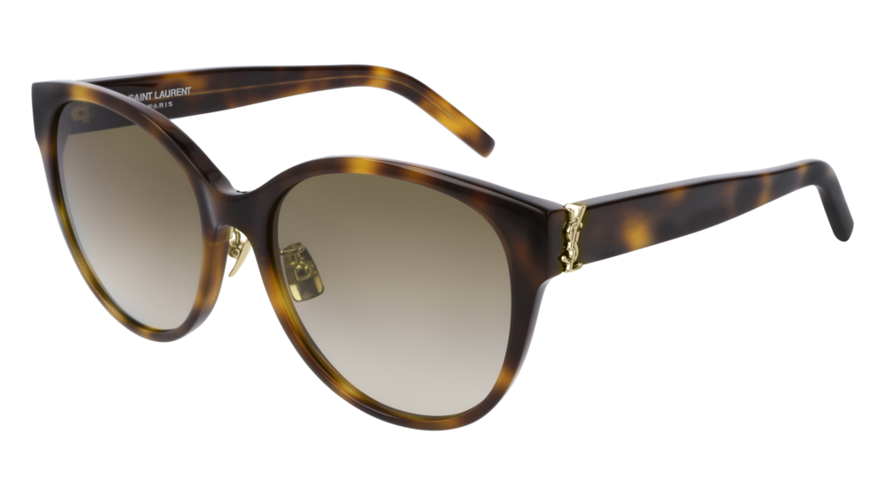 Sunglasses Saint Laurent Monogram Sl M39/k-004 color havana shape round lenses brown
