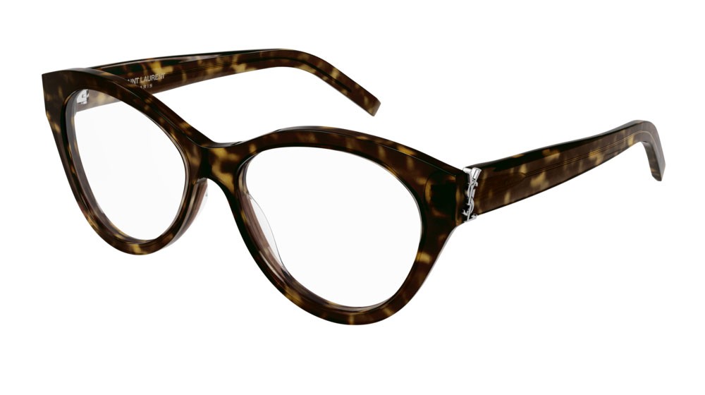 Eyeglasses Saint Laurent Monogram SL M96-004 color havana shape cat eye lenses transparent