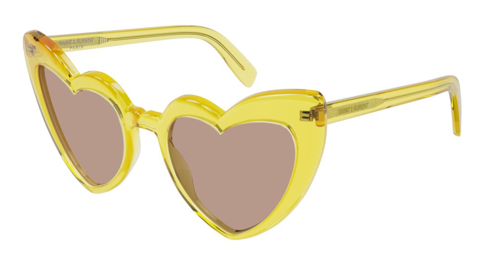 Occhiali da sole Saint Laurent New Wave SL 181 LOULOU-022 colore yellow forma geometrico lenti brown