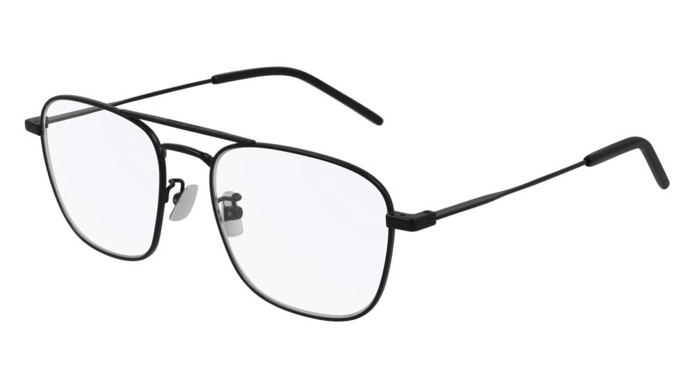 Eyeglasses Saint Laurent New Wave SL 309 OPT-001 color black shape rectangle lenses transparent