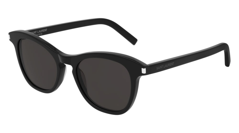 Sonnenbrillen Saint Laurent New Wave SL 356-001 farbe black form rund gläser black