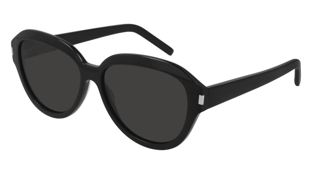 Sunglasses Saint Laurent New Wave SL 400-001 color black shape round lenses black
