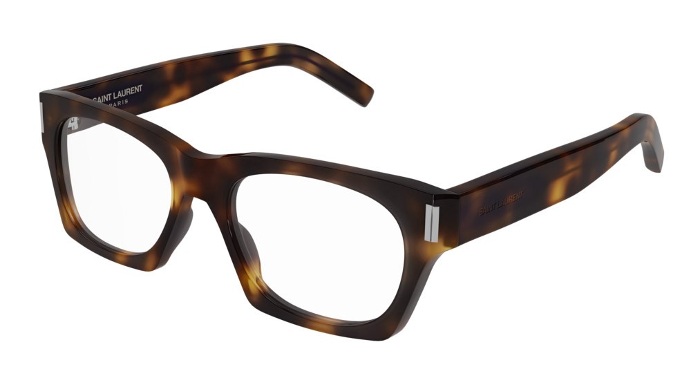 Eyeglasses Saint Laurent New Wave SL 402 OPT-002 color havana shape rectangle lenses transparent