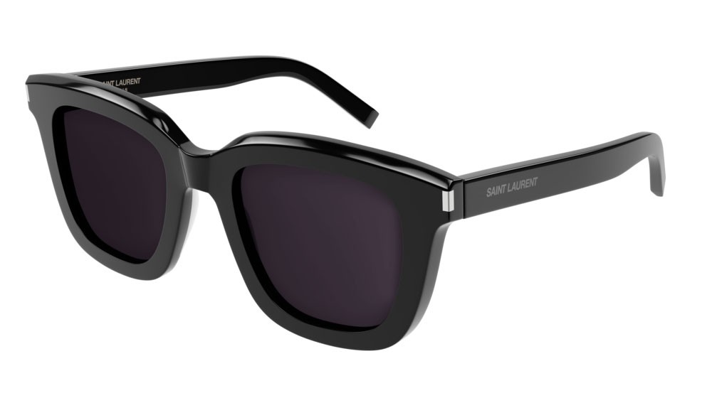 Occhiali da sole Saint Laurent New Wave SL 465-001 colore black forma rettangolare lenti black