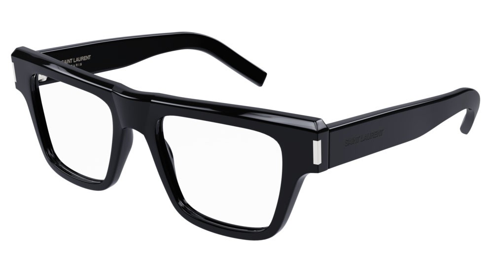 Eyeglasses Saint Laurent New Wave SL 469 OPT-001 color black shape rectangle lenses transparent