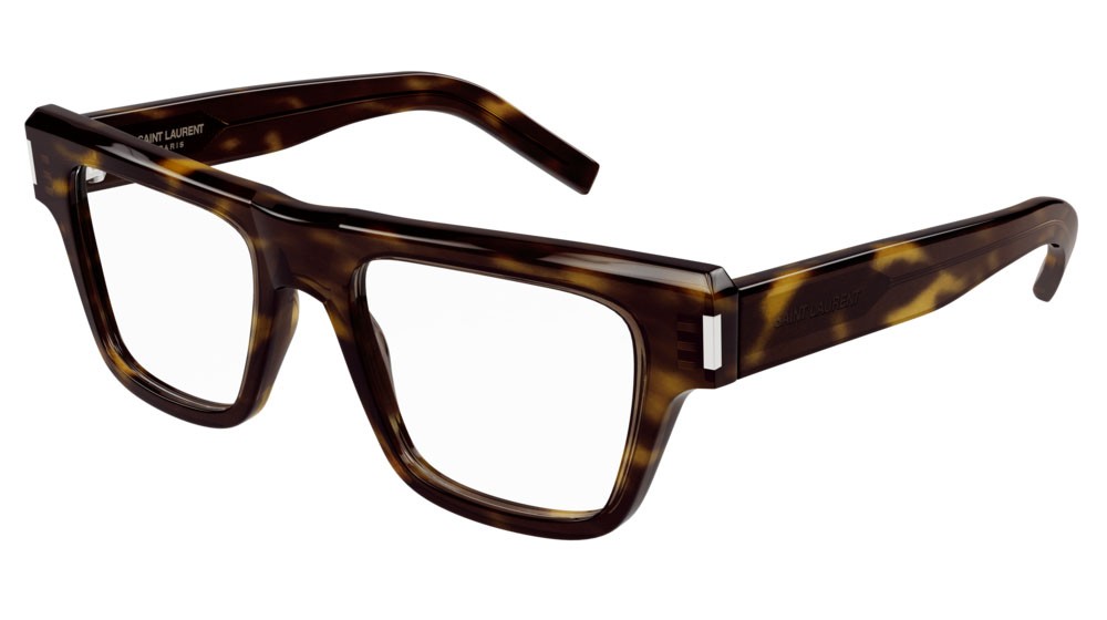 Eyeglasses Saint Laurent New Wave SL 469 OPT-002 color havana shape rectangle lenses transparent