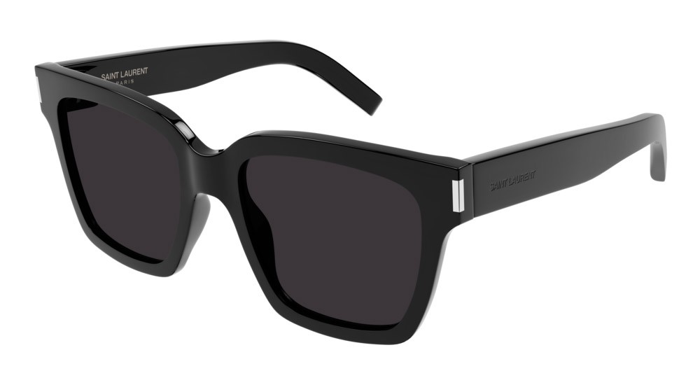 Sunglasses Saint Laurent New Wave SL 507-001 color black shape rectangle lenses grey