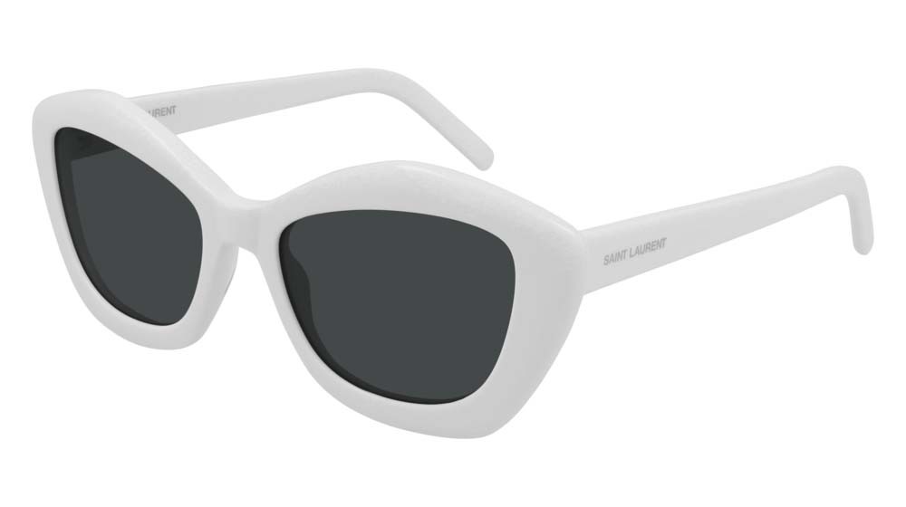 Sunglasses Saint Laurent New Wave SL 68-004 color ivory shape cat eye lenses grey