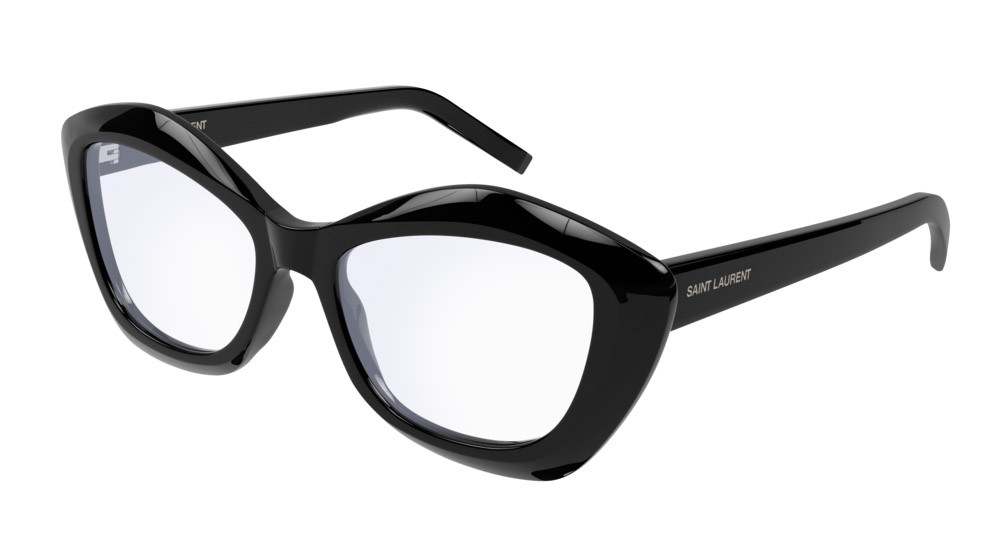 Eyeglasses Saint Laurent New Wave SL 68 OPT-001 color black shape cat eye lenses transparent