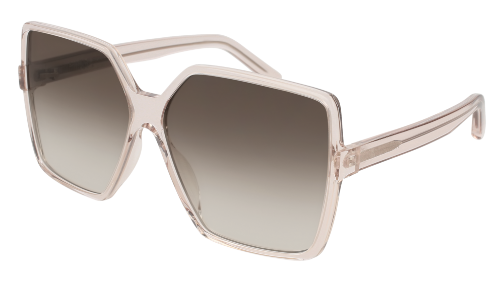 Sunglasses Saint Laurent New Wave Sl 232 Betty-005 color nude shape rectangle lenses brown
