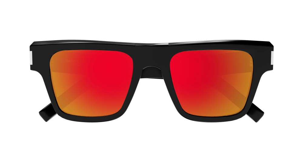 Sunglasses Saint Laurent SL 469-011 color nero shape rectangle lenses rosso